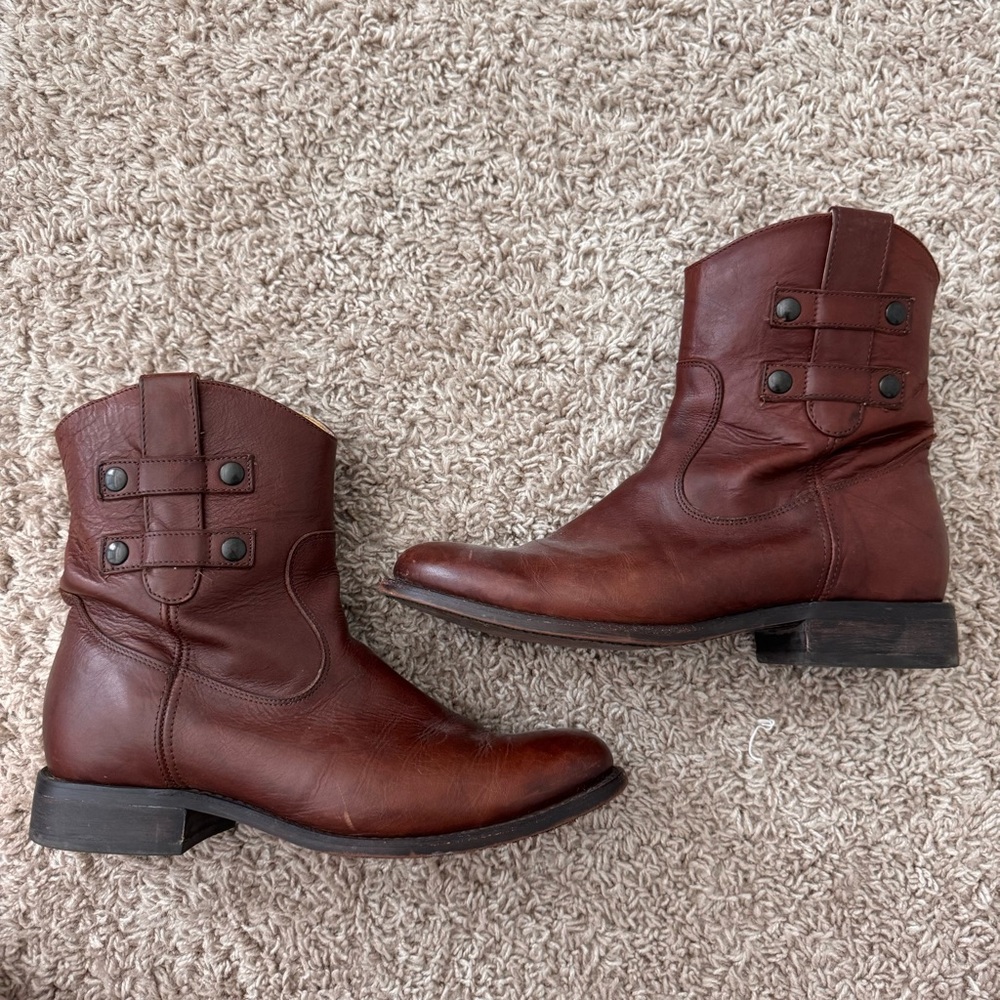 Justin Boots Brown Leather Western Boots